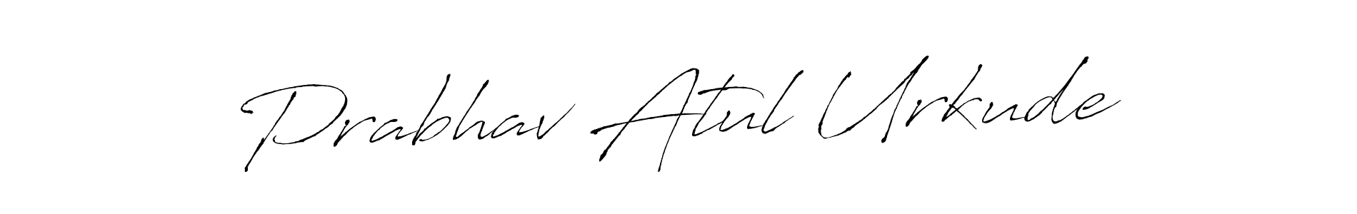 Antro_Vectra is a professional signature style that is perfect for those who want to add a touch of class to their signature. It is also a great choice for those who want to make their signature more unique. Get Prabhav Atul Urkude name to fancy signature for free. Prabhav Atul Urkude signature style 6 images and pictures png